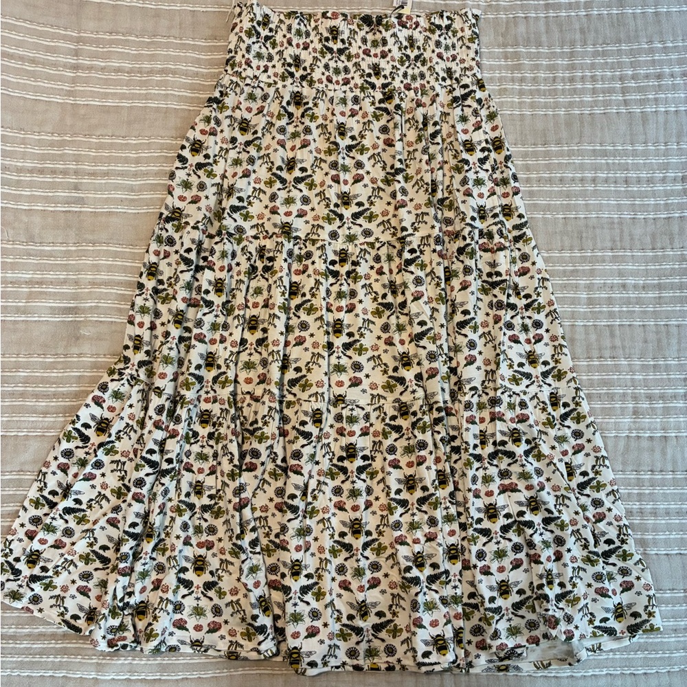 Kate Quinn floral bee maxi skirt